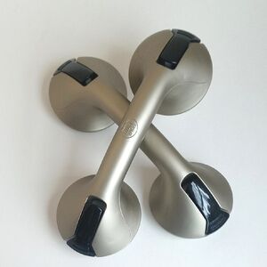 12" Metallic Champagne Suction Grab Handles / Grab Bars (Pair) (Set Of 2)